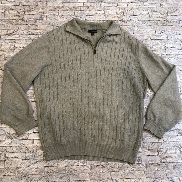 1/4 zip pullover cotton blend sweater XXL - Picture 2 of 5